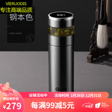 揭阳市Buyer Star 304不锈钢双层杯 300ml带手柄办公室口杯双层隔热防摔泡茶杯 双层杯【本色】