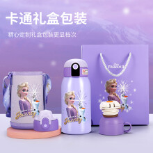 曲靖市迪士尼（Disney）儿童保温杯吸管杯316不锈钢直饮杯套款温显650ml大容量冰雪奇缘
