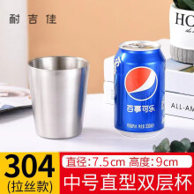 南宫市欧格达一家三口子水杯家庭套装304不锈钢儿童卡通防摔牛奶杯子带刻度 300ML无盖女宝带刻度 +吸管