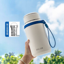 巢湖市巴斯星人（BASIXINGREN）弹跳杯不锈钢双层真空保温杯小容量弹跳盖豌豆杯 蓝色320ML