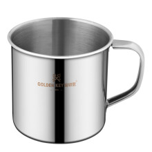 余姚市比乐蒂（Bialetti） 咖啡杯 家用户外多用途茶杯加厚双层不锈钢水杯欧式便携杯随行杯 304不锈钢款-银色